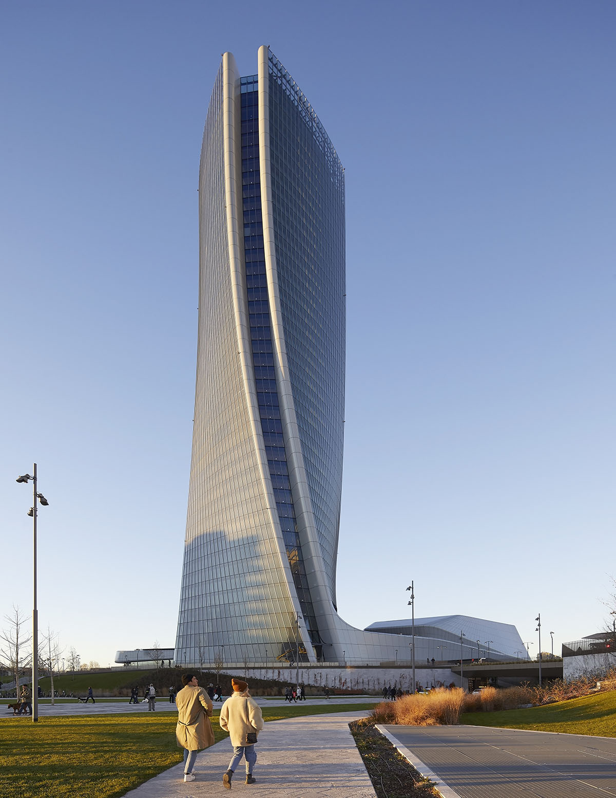 Zaha Hadid Architects' shopping complex made of engineered bamboo creates louvered surfaces