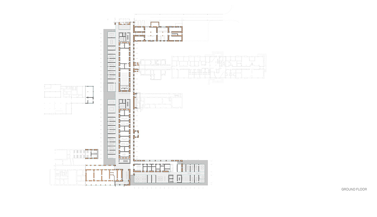 Vaillo+Irigaray Architects' pavilion-like Psychiatric Center is dissolved within historic buildings