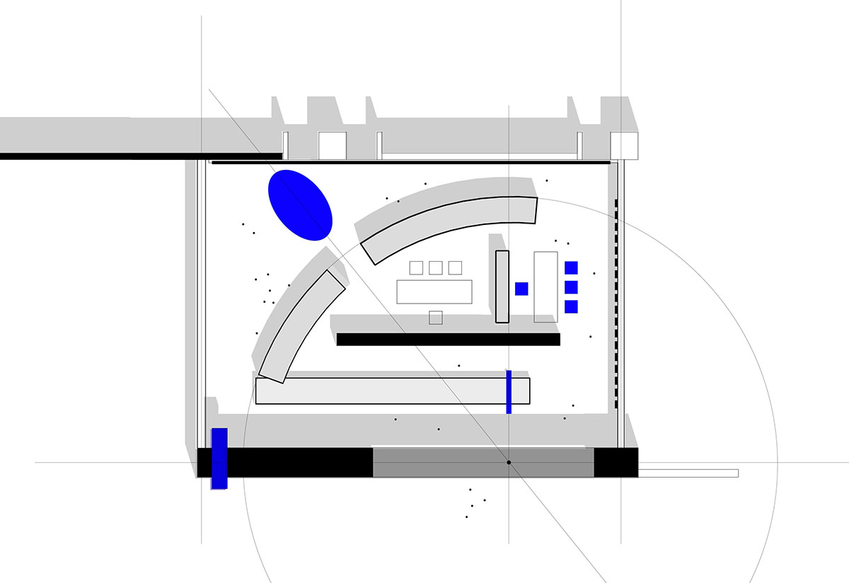 AD ARCHITECTURE creates artistic paint showroom with with irregular geometric lines in China