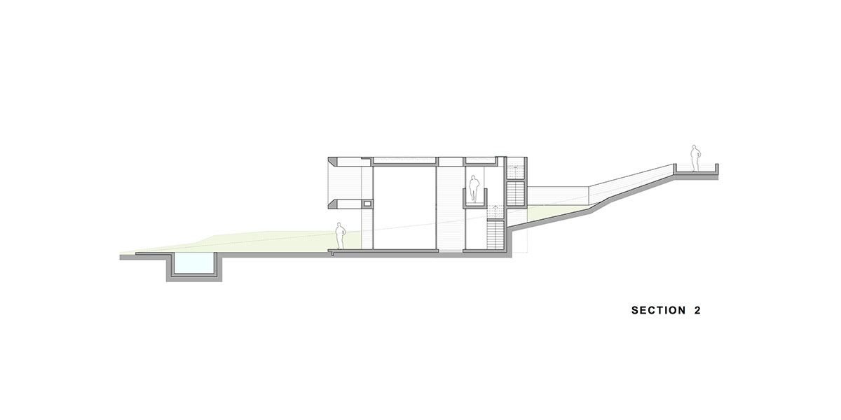 Cristián Romero Valente built this white concrete house on steep slope to give serene view in Chile