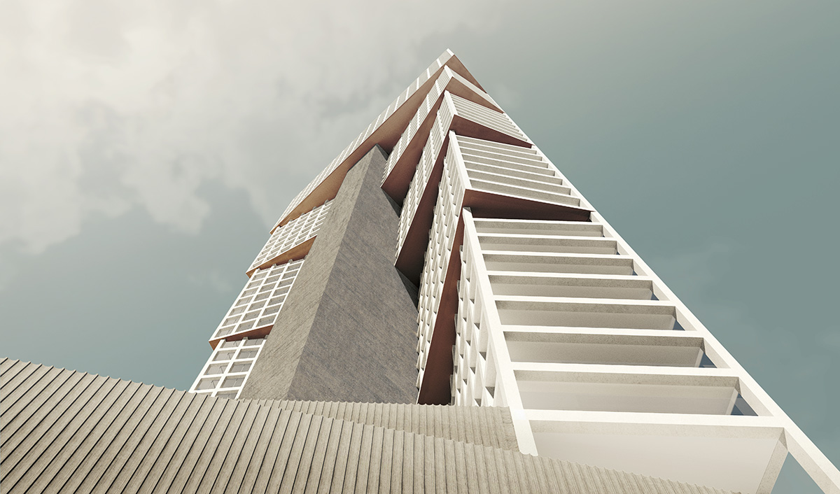 OMA reveals design for stepped residential tower in Kuwait's waterfront