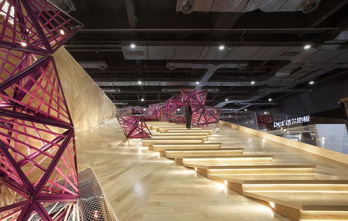 Towodesign creates geometric sculpture for Folding Garden in Shanghai