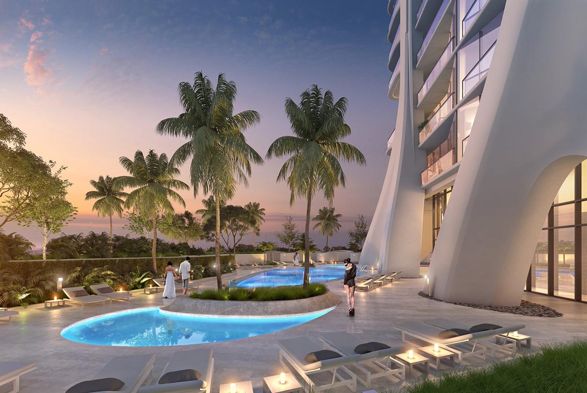 Zaha Hadid Archiects' 1000 Museum takes shape in Miami skyline