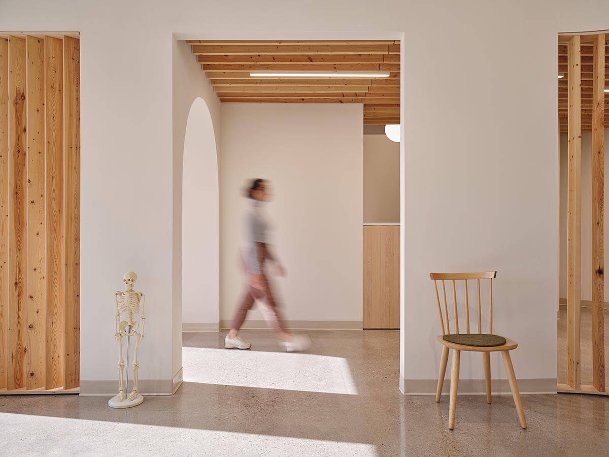 Medical clinic designed by Fonseka Studio creates a light, warm, and uplifting atmosphere in Ontario