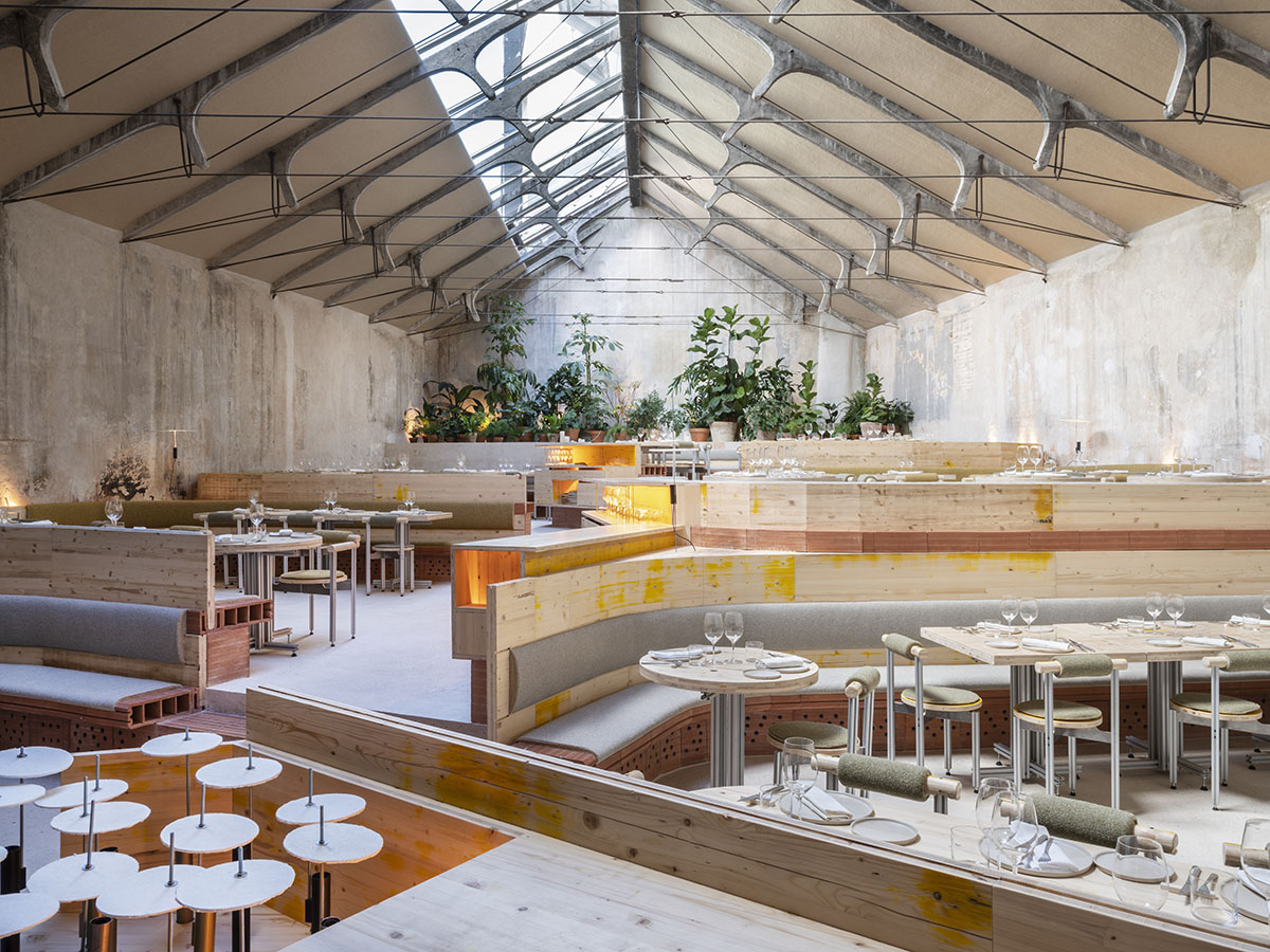 SelgasCano And Andreu Carulla Convert Industrial Mechanical Workshop Into A Restaurant In Madrid