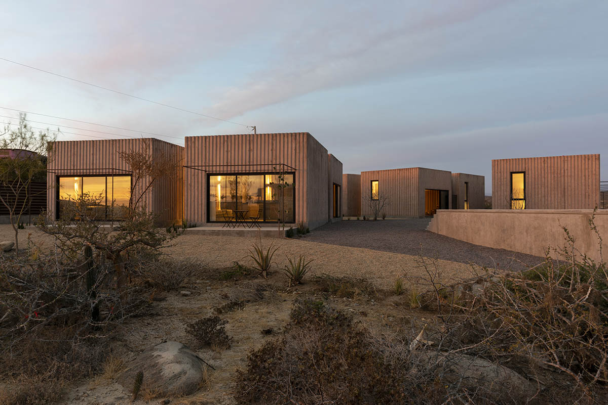 Casa Santos, made of cuboid modules, creates aesthetic harmony with the desert in Mexico 
