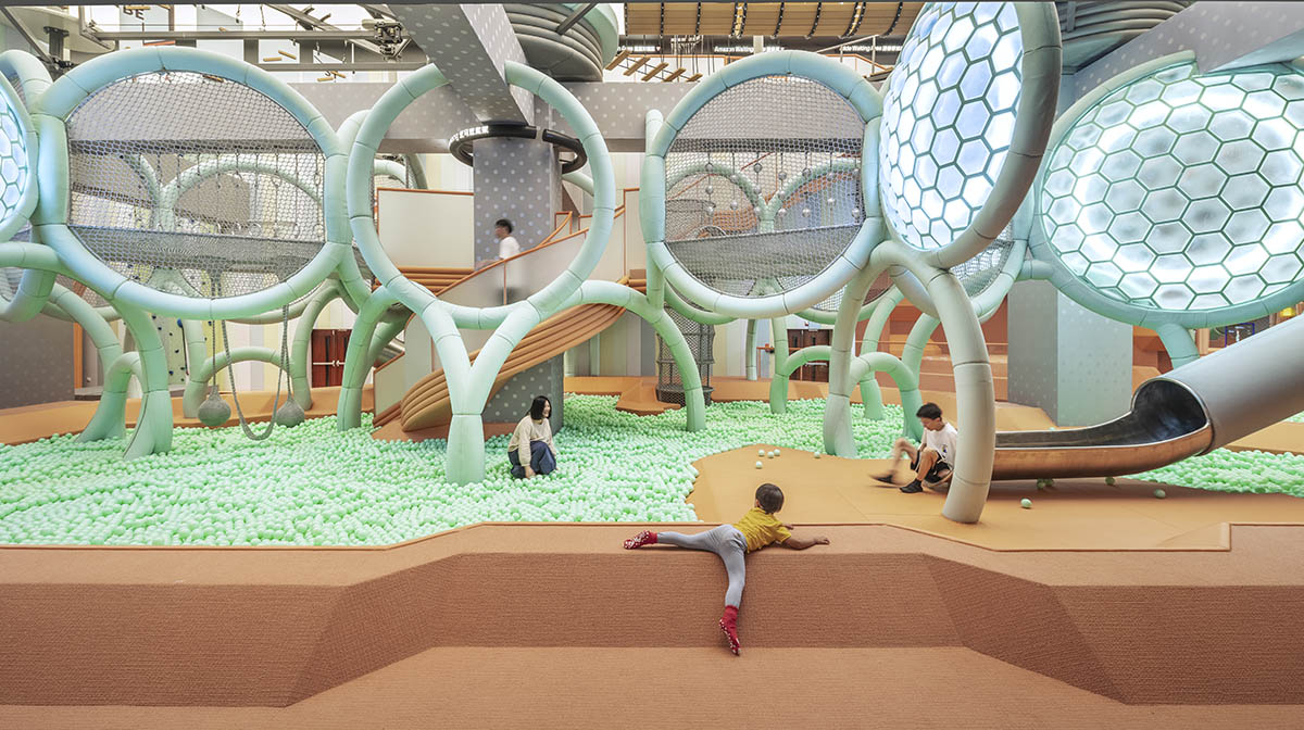 waa creates artificial land for a sports centre that acts like