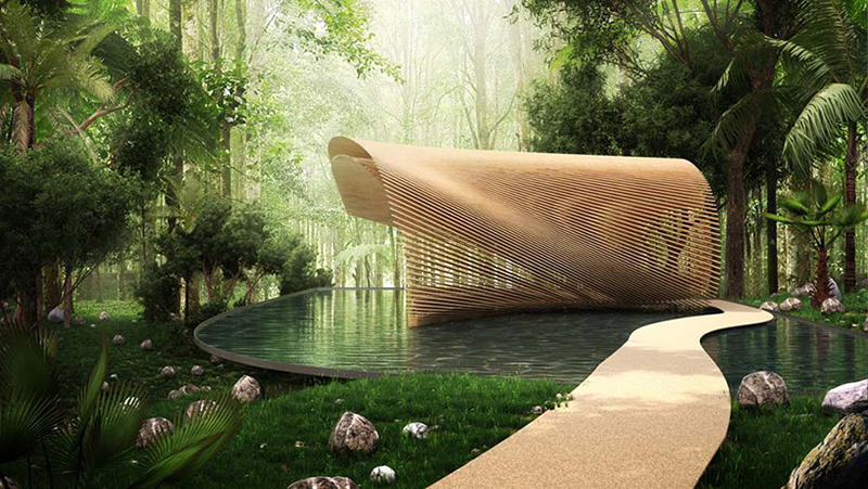 Kengo Kuma’s Tsubomi Villas Adapt To Bali’s Climate With Organic Geometry And Wooden Screen Layers