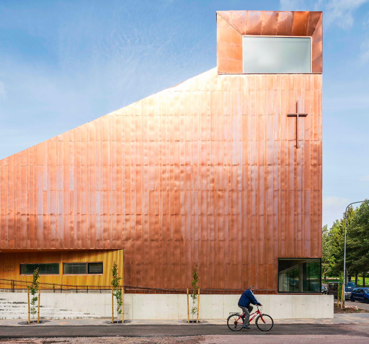 A Closer Look At OOPEAA’s Copper-Clad Suvela Chapel In Finland