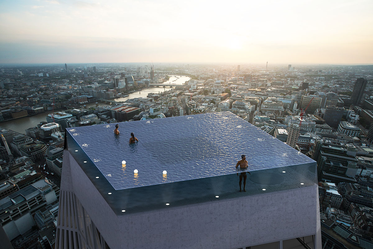 World's first 360-degree infinity pool will be built on top of a skyscraper in London