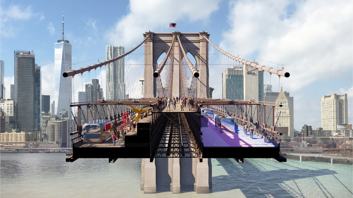 BIG, Arup, Grimshaw among finalists in Reimagining Brooklyn Bridge competition