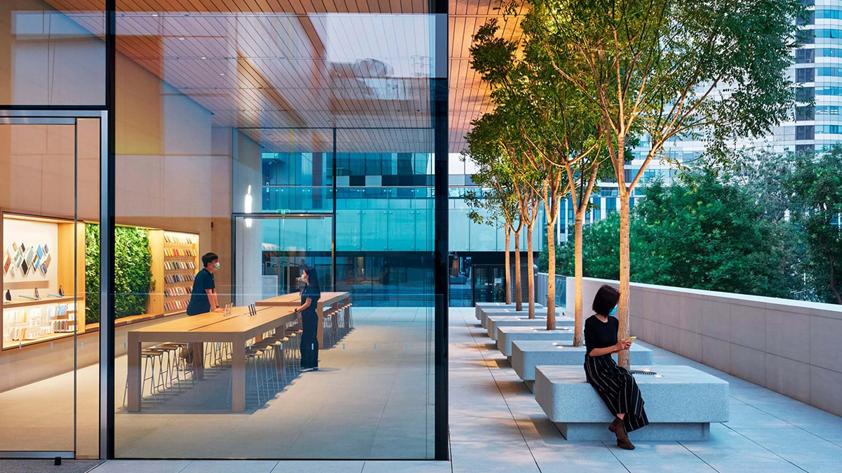 Foster + Partners designs Apple Sanlitun store with a porous facade in Beijing
