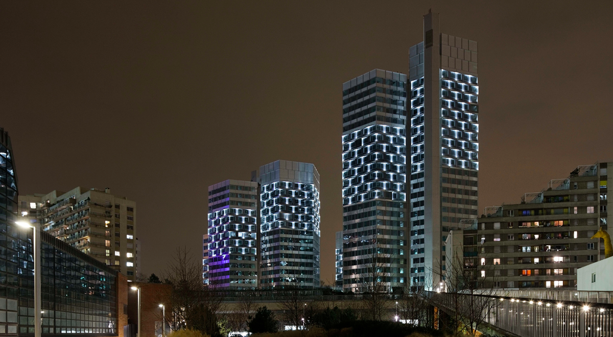 Dominique Perrault renovated Paris’ prismatic towers with crystallized facades