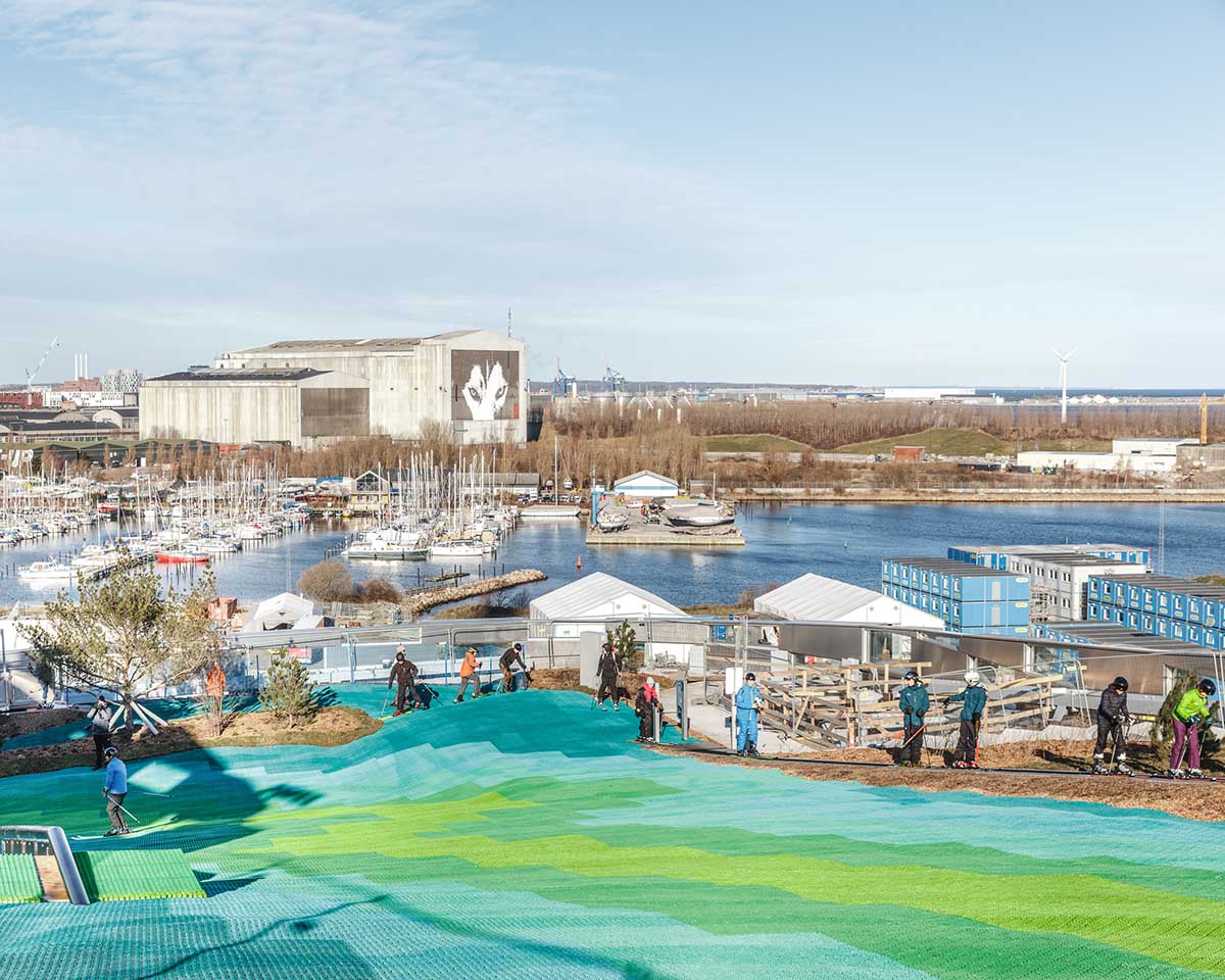 Latest photographs show BIG's 500-metre-long ski slope on Copenhill is under construction
