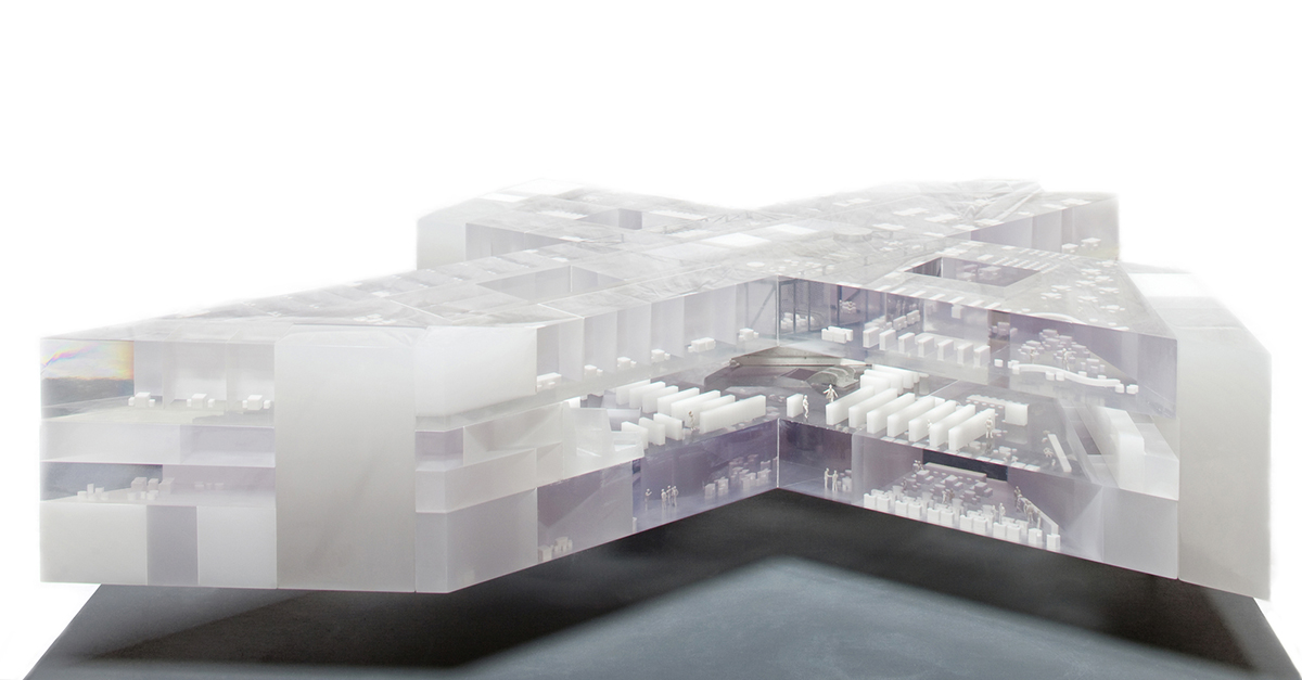 X-shaped Library designed by OMA and Barcode Architects opened to the public in Normandy