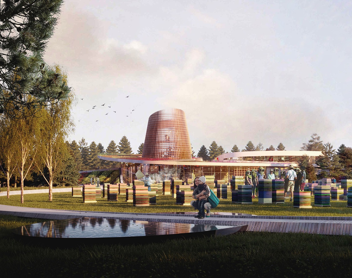 Moriyama & Teshima Architects designs new Honey Bee Research Center with mass timber sweeping roof