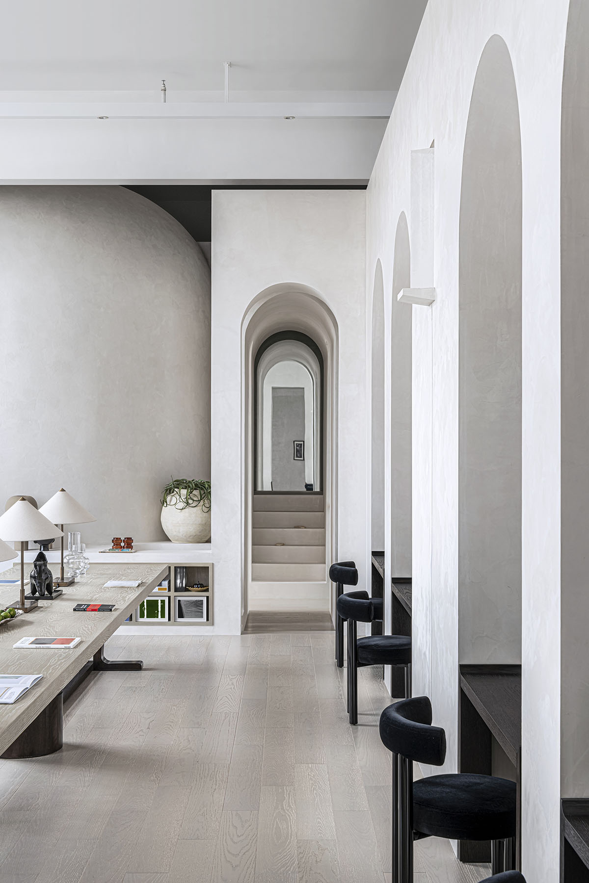 EVD designs its office that features classical aesthetics with arched elements in Shanghai