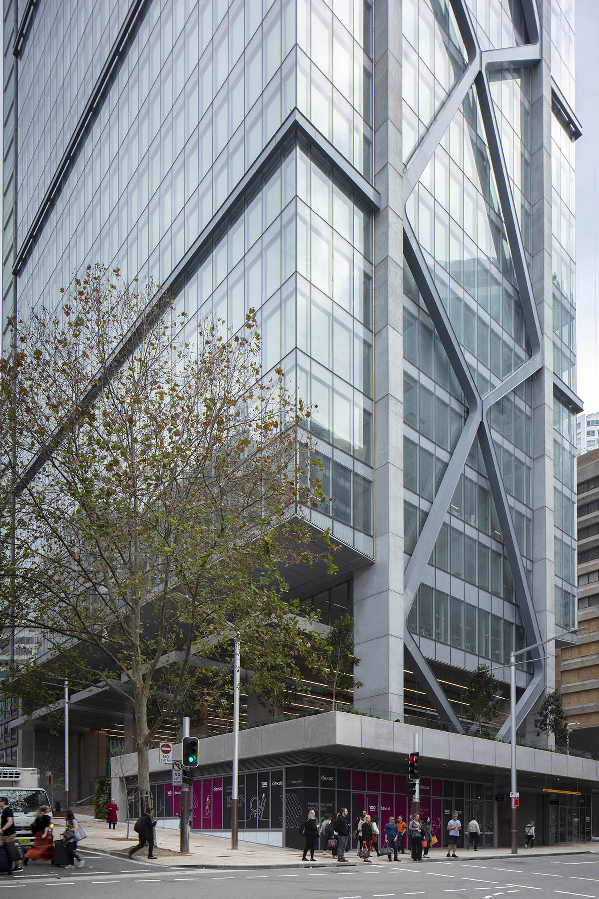 SOM and Architectus complete mixed-use tower with cross-braced exoskeleton in Sydney