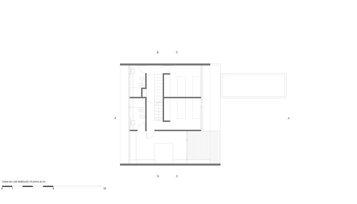 Luciano Kruk's concrete holiday home floats on a plinth and connects swimming pool with terrace