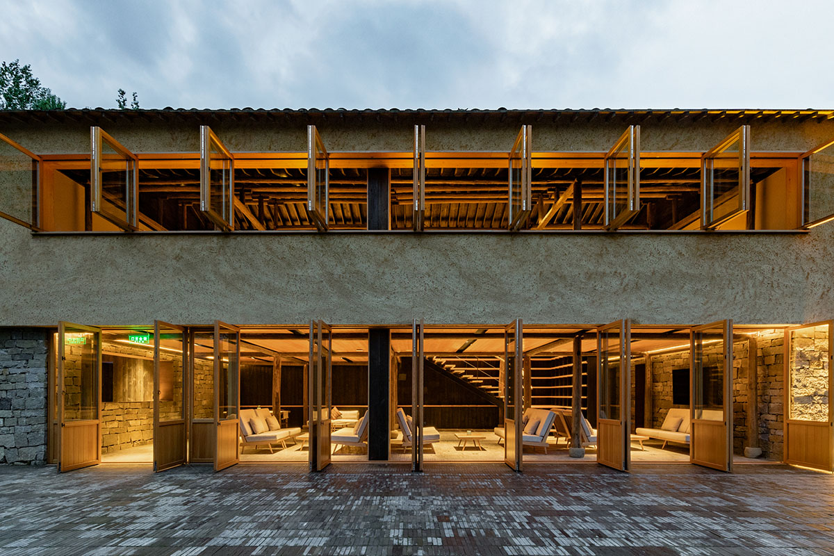 kooo architects built retreat village by using local materials on hills of Zhejiang