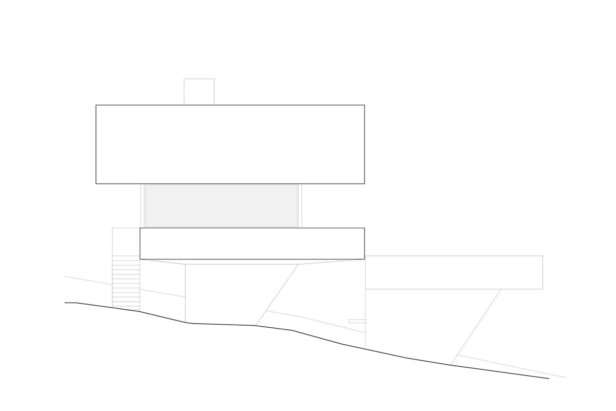 Luciano Kruk's concrete holiday home floats on a plinth and connects swimming pool with terrace