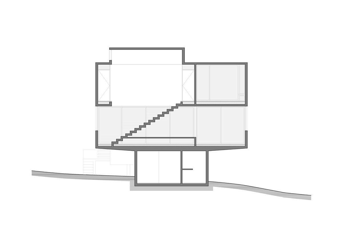 Luciano Kruk's concrete holiday home floats on a plinth and connects swimming pool with terrace