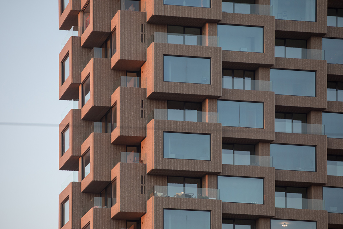 OMA completes Norra Tornen tower in Stockholm with stack of mega residential units