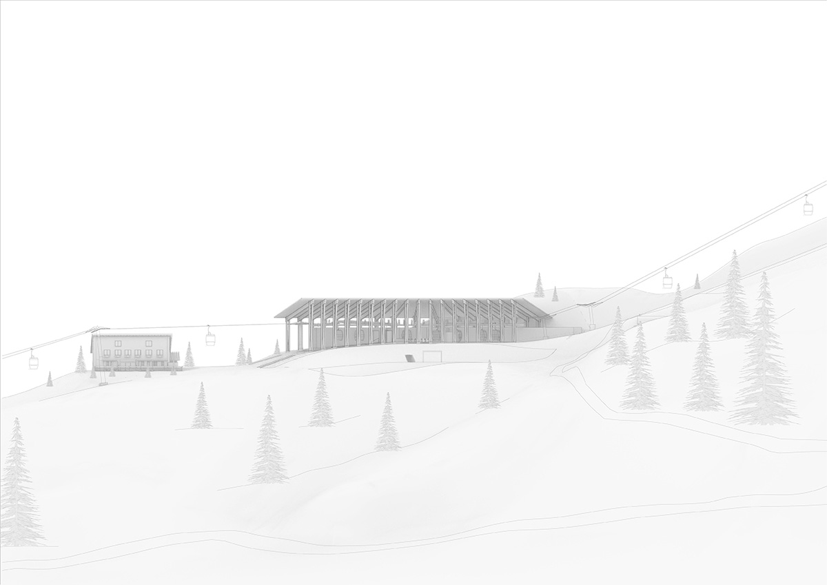 Peter Pichler Architecture crafts mountain mobility with wooden stations and a hut in the Alps