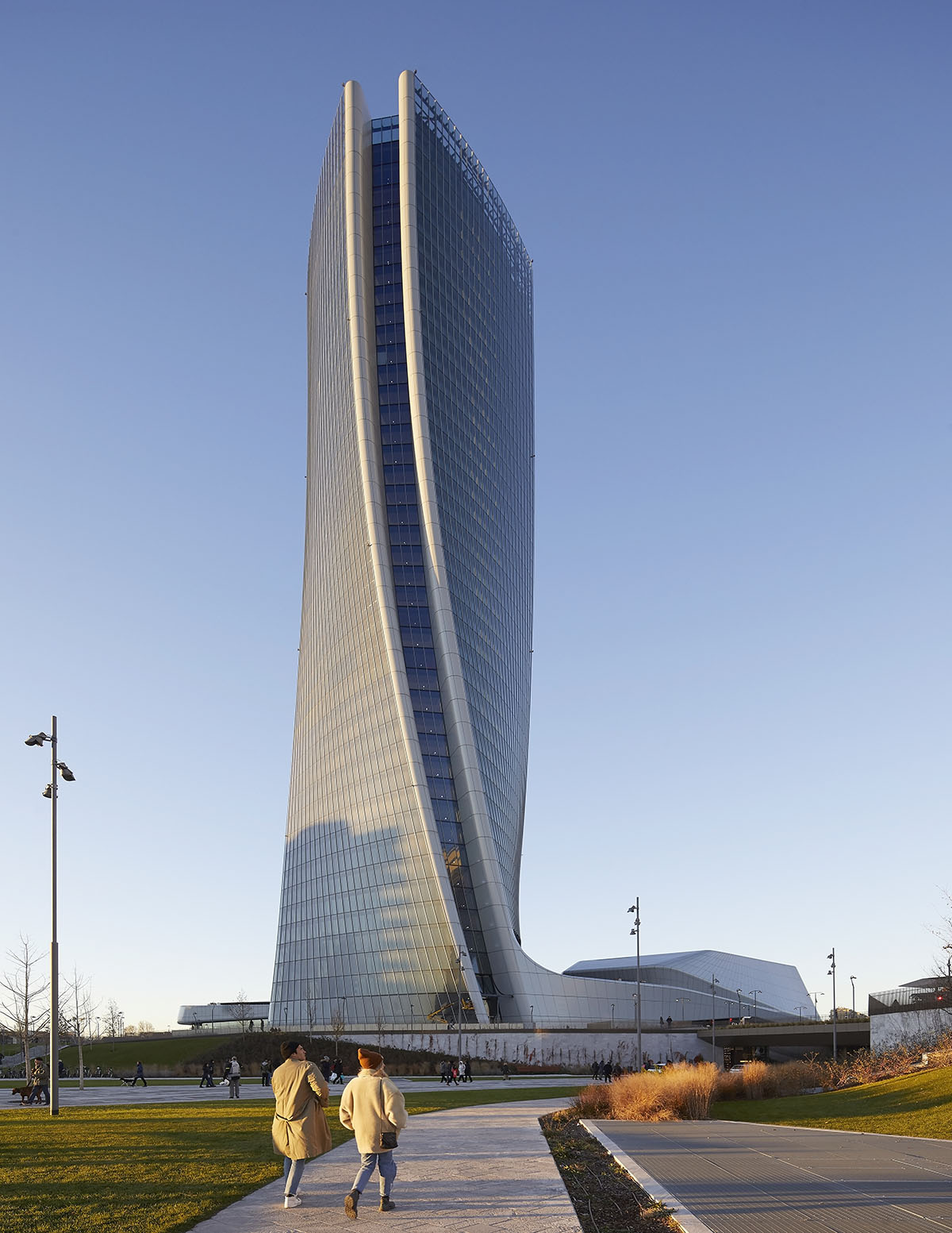 Zaha Hadid Architects' twisted Generali Tower in Milan photographed by Hufton+Crow