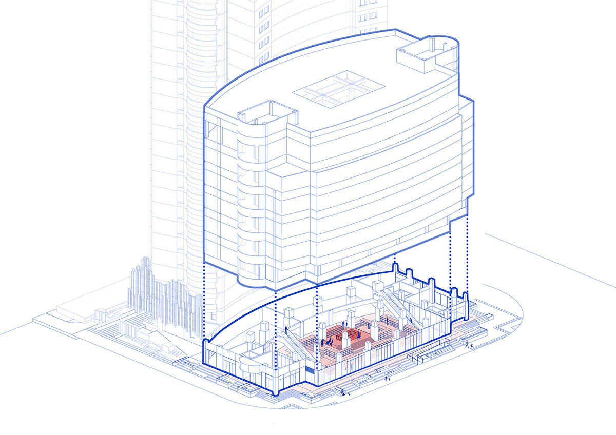 Shanghai Book City by Wutopia Lab clad in perforated metal panels giving a dazzling effect