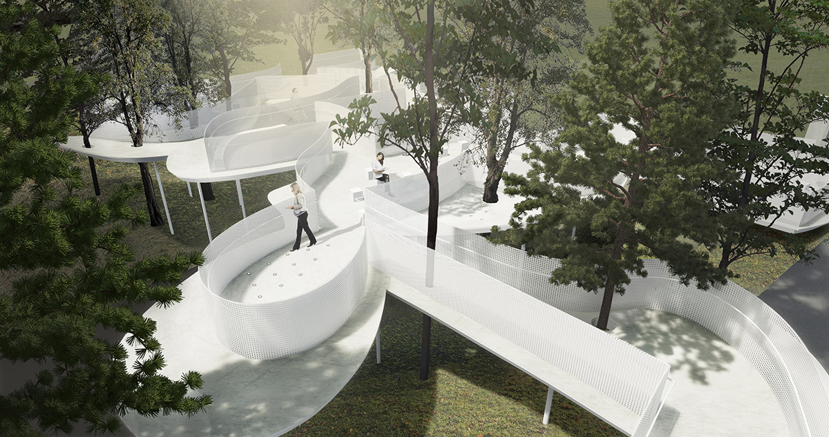Architects propose sculptural footbridges in Latvia's Gauja National Park