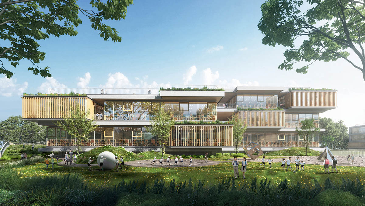 10 Design Reveals Grassland Village Future School Design At The Heart   10design Teachingblockele 