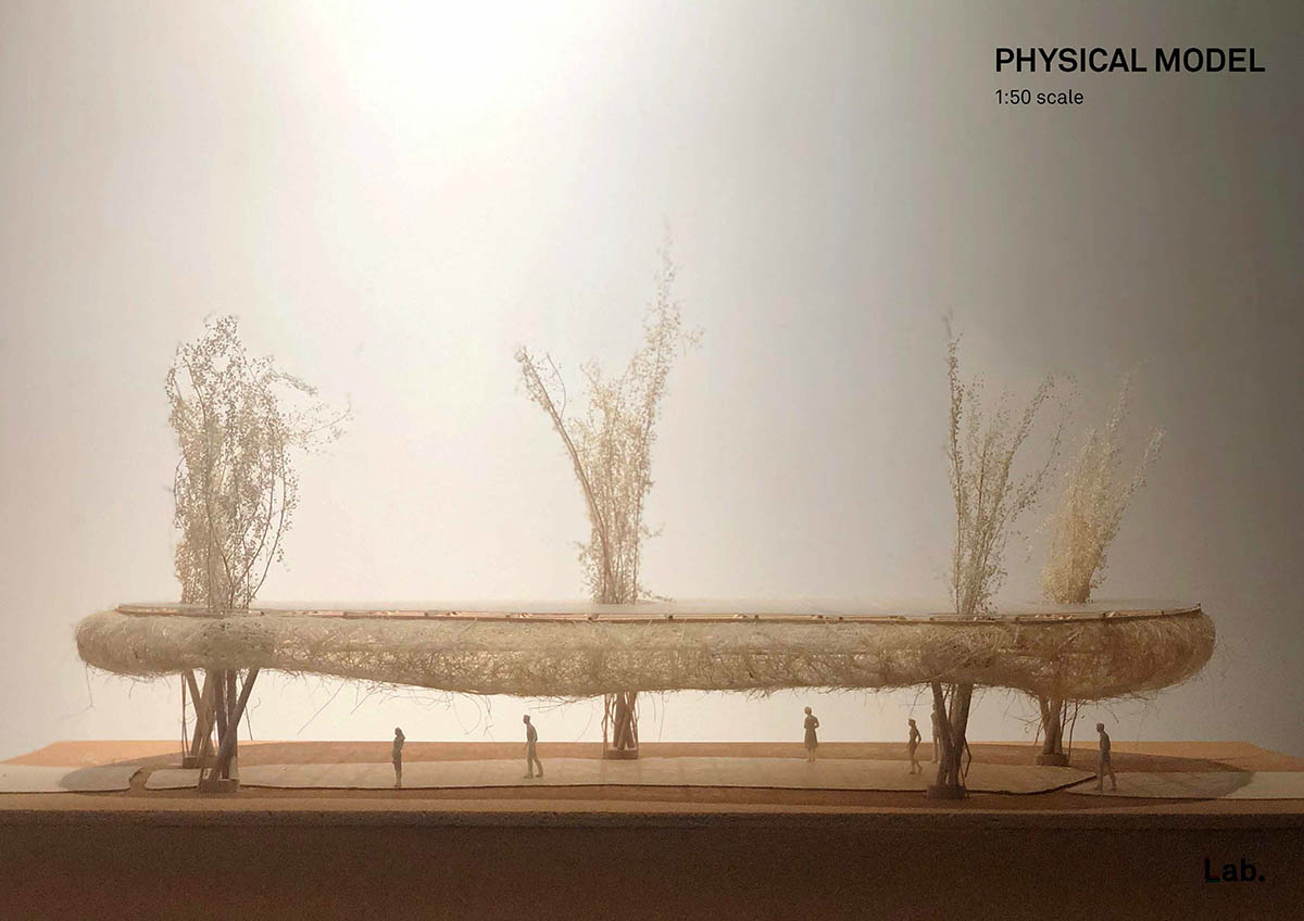 Undulating pavilion by IILab. mimics its surrounding with hand-woven bamboo canopies in Guilin, China