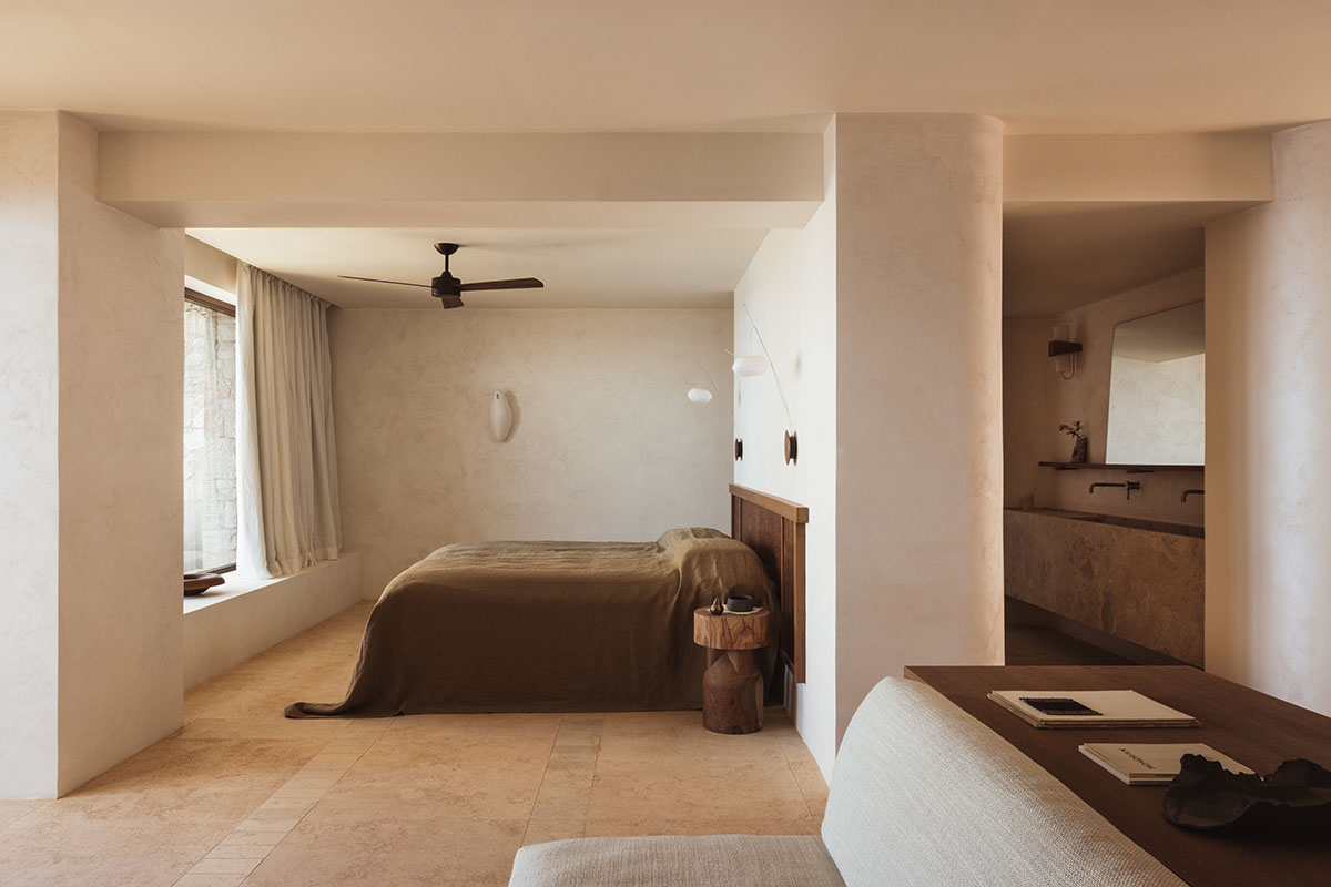 Eco-resort by Block722 pairs earthy and soft beige tones on Folegandros island 