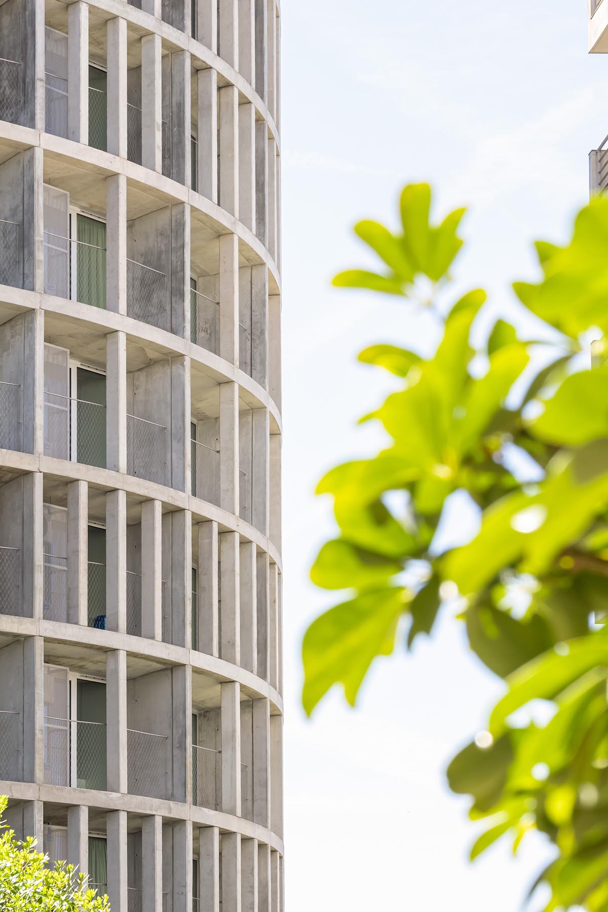 OODA completes cylindrical student housing with colonnaded skin in Porto, Portugal