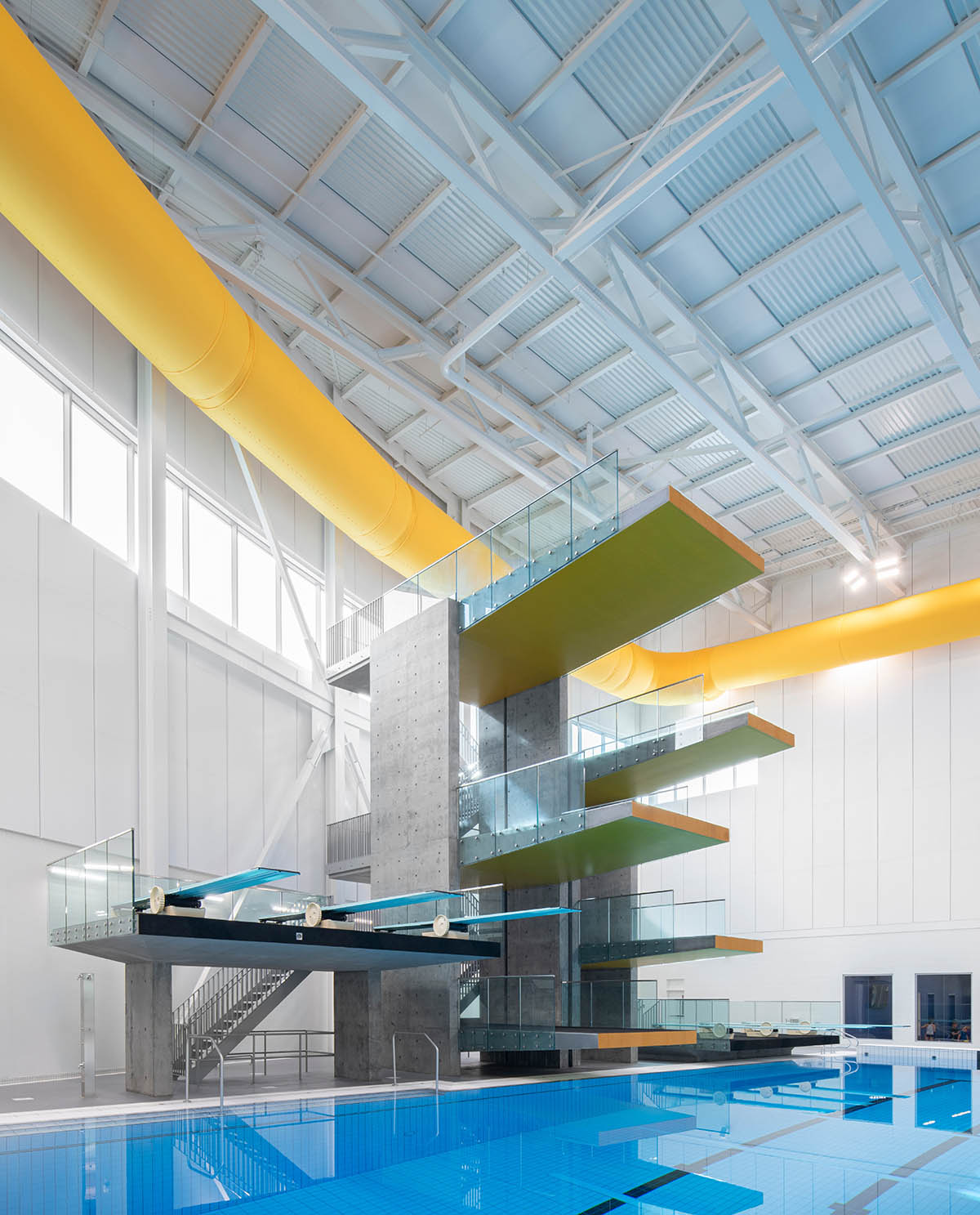 Sid Lee Architecture completes cylindrical aquatic complex in Laval, Canada
