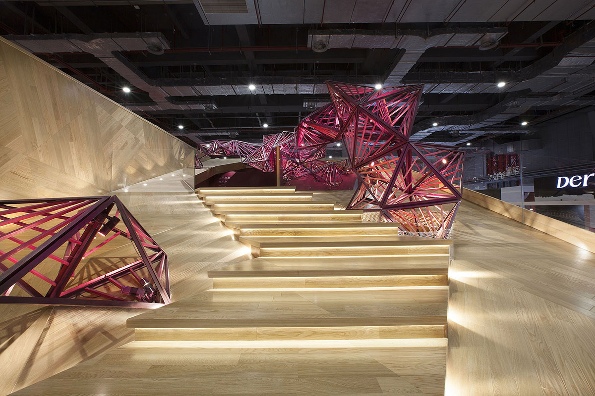 Towodesign creates geometric sculpture for Folding Garden in Shanghai