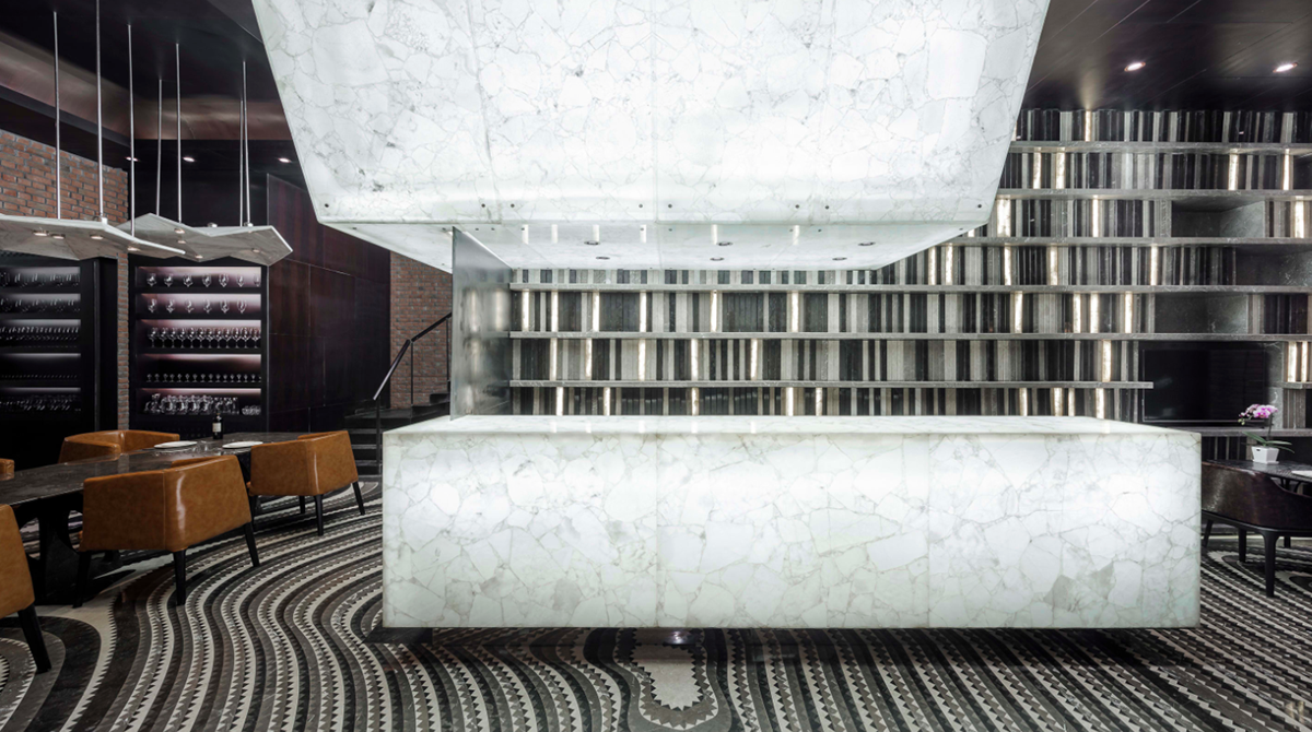 Atelier Alter converts old storage space into a stone archive using thousands of 10cm stone cubes