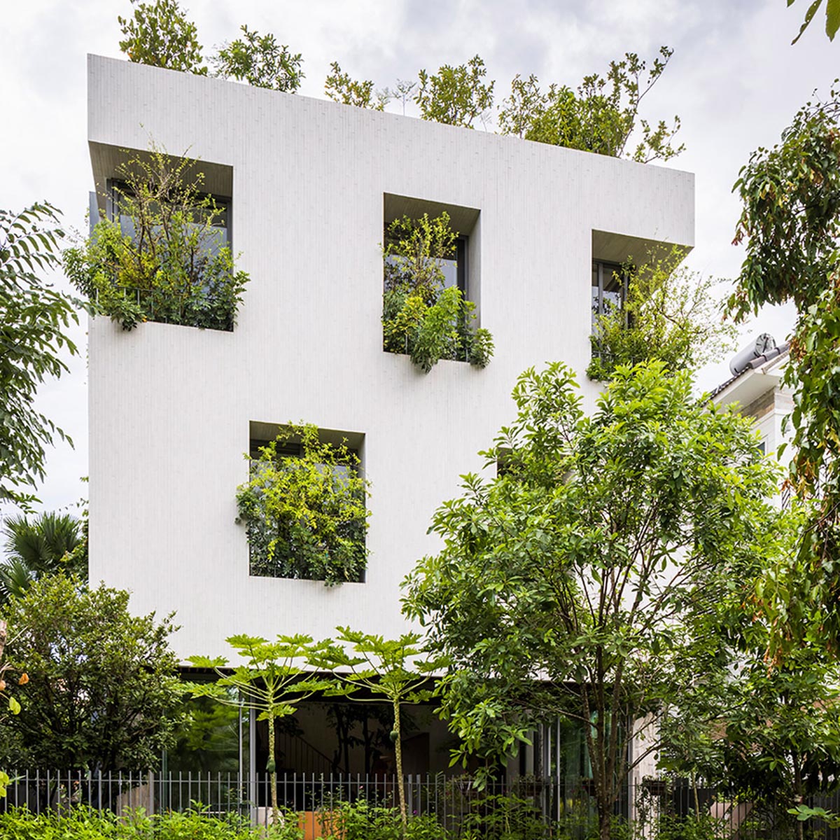 VTN Architects fills Stepping Park House with ivy plants and trees in Ho Chi Minh City