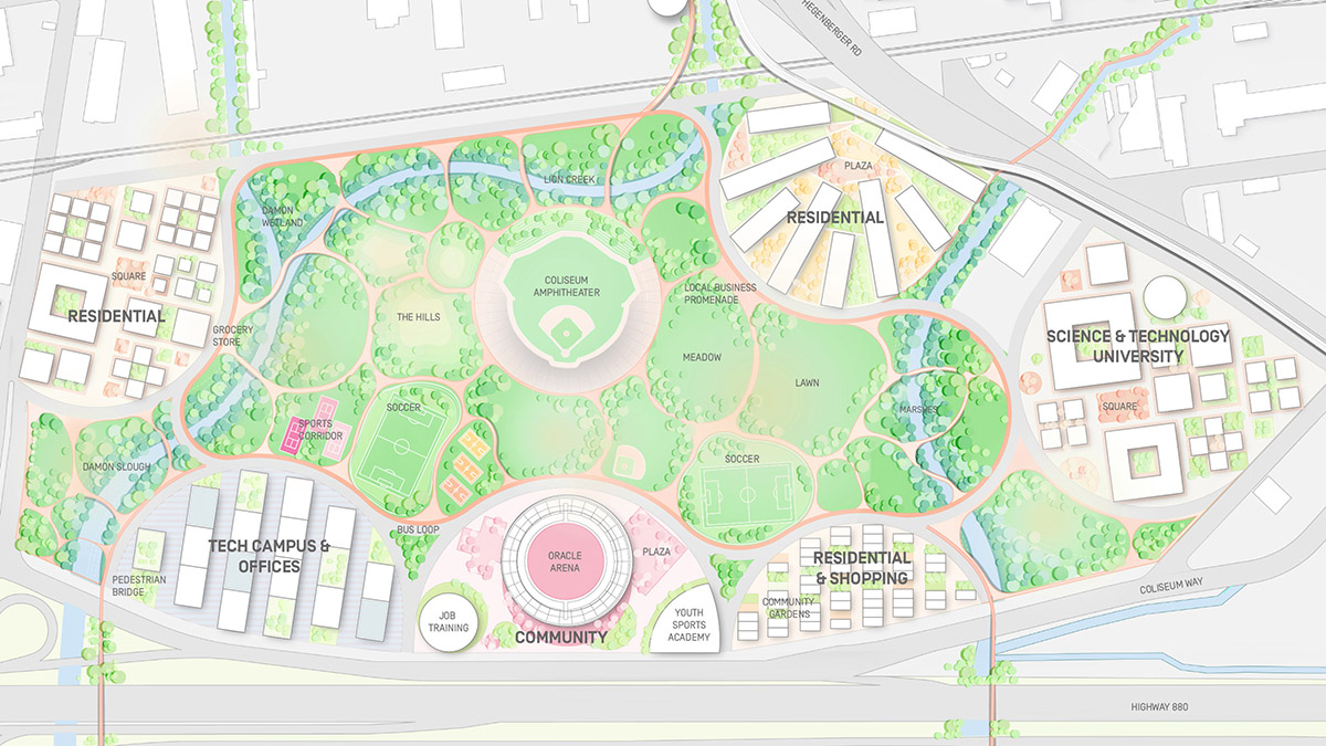 BIG's Vision for Oakland's Coliseum Site — A 21st Century Ruin