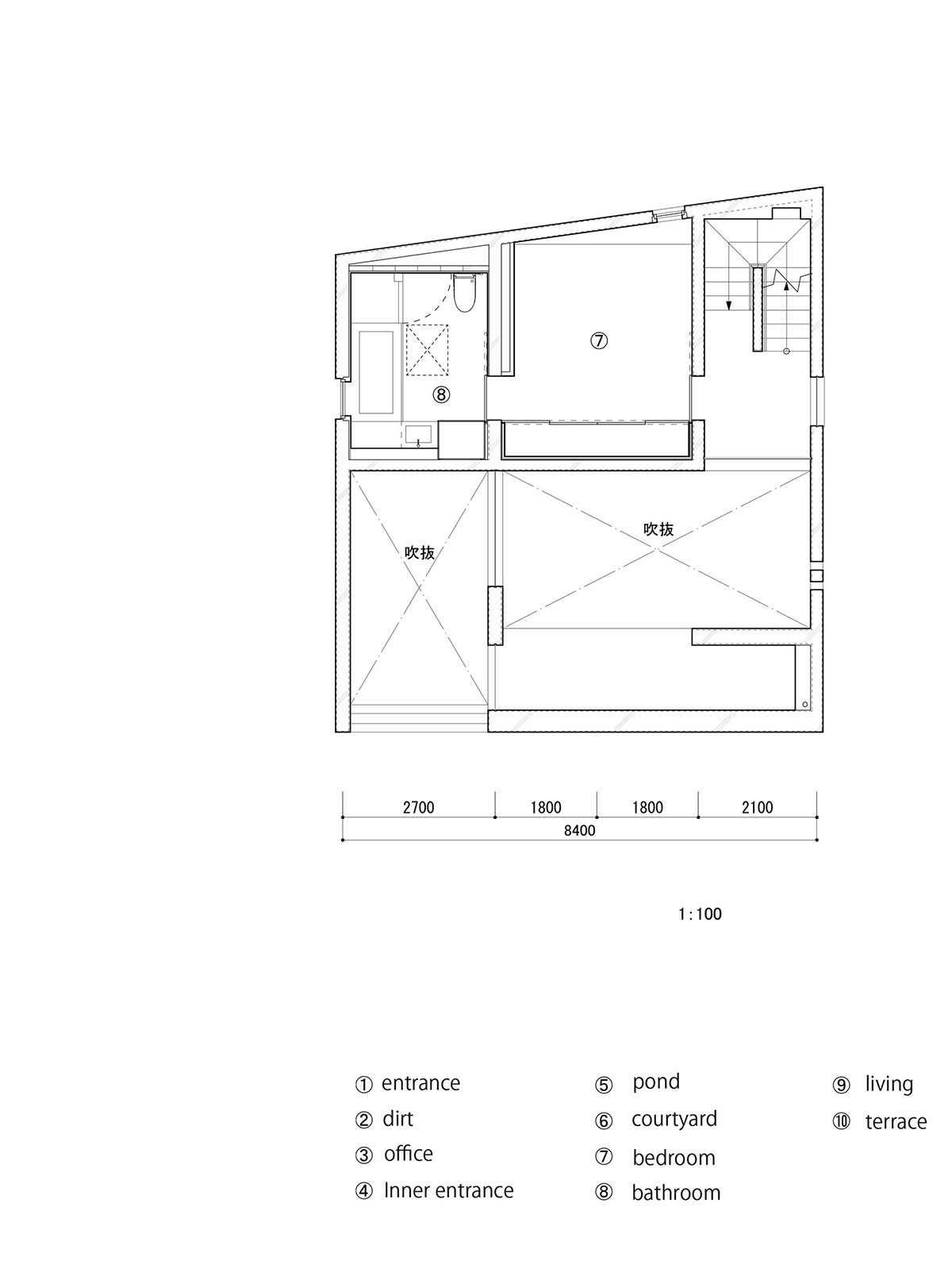 Gosize combines its office and residence on a natural stone base in Japan