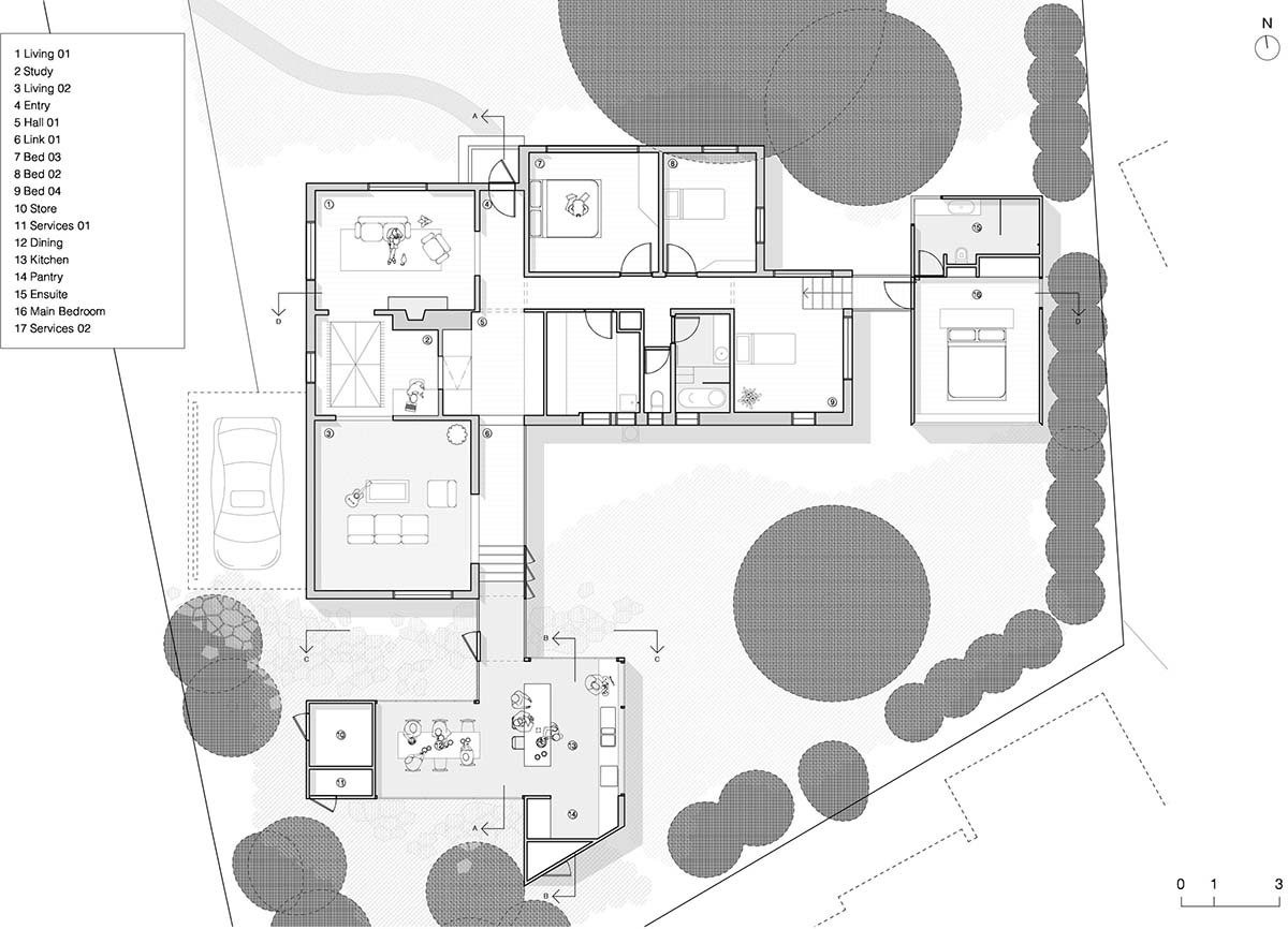 Austin Maynard Architects extends existing post-war Canberra house with two shingle-clad pavilions