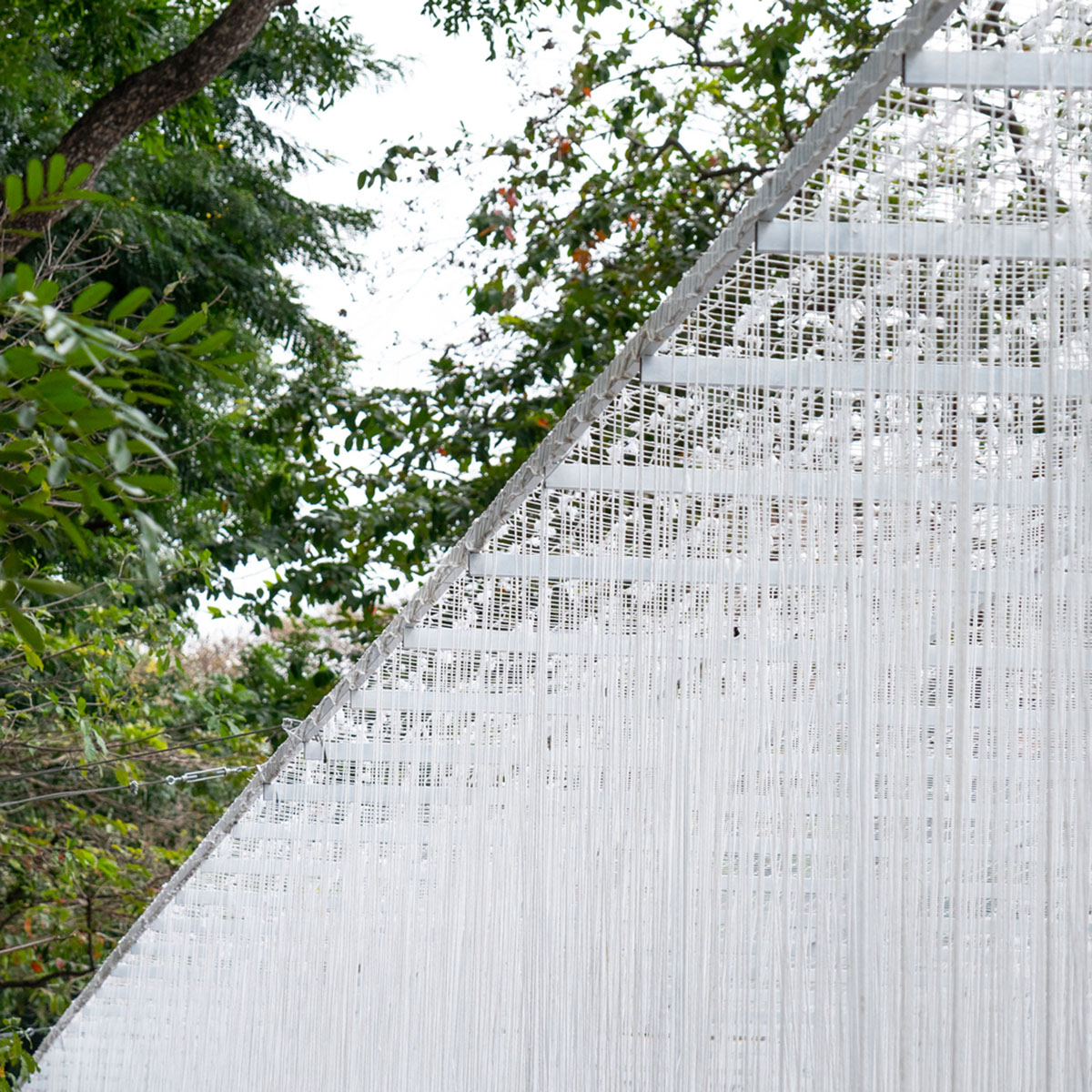 MIA Design Studio created lightweight pavilion made of thousands of small nylon cords in Vietnam