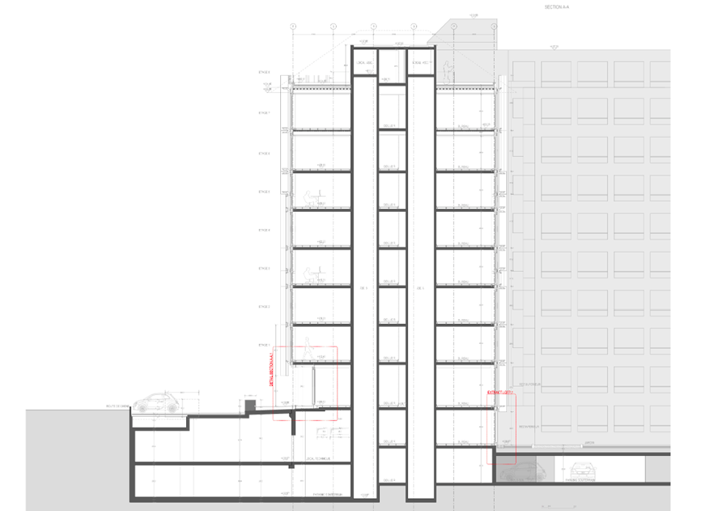 Giovanni Vaccarini wraps SPG Headquarters with countless glass fins, placed perpendicular to facade