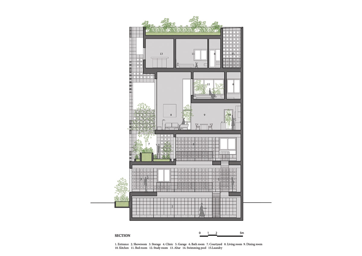 VTN Architects completes Bat Trang House with porous ceramic façade in Vietnam