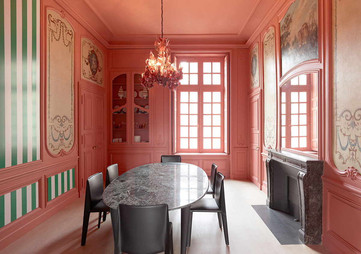 Wood Marsh adds a soft and warm colour palette to historic Paris Apartment 