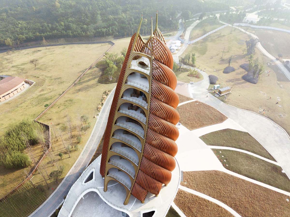 UDG. Atelier Alpha creates mathematically-controlled fa&ccedil;ade evoking hibiscus flower for Panda Tower