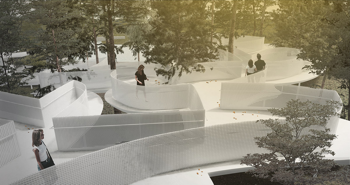 Architects propose sculptural footbridges in Latvia's Gauja National Park