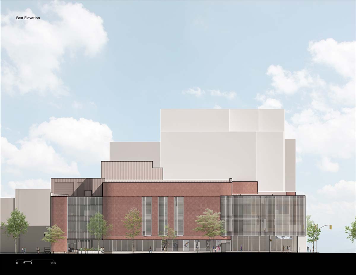 Diamond Schmitt's Ron and Erma Hawkes Centre for the Arts tops out 