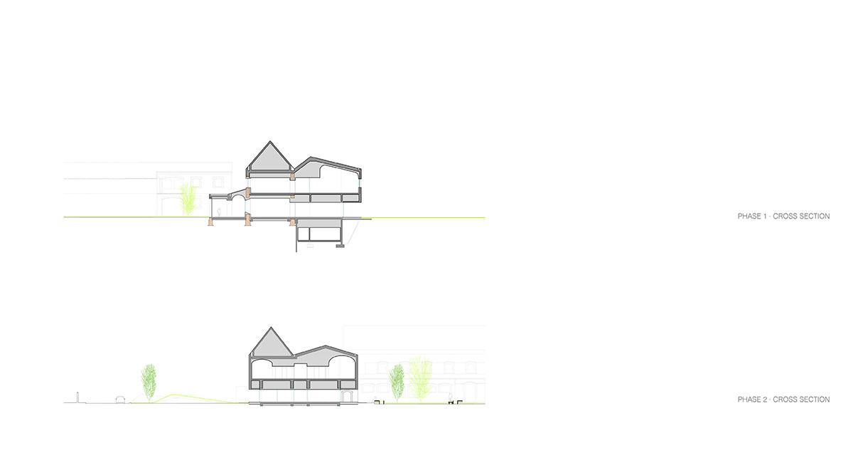 Vaillo+Irigaray Architects' pavilion-like Psychiatric Center is dissolved within historic buildings
